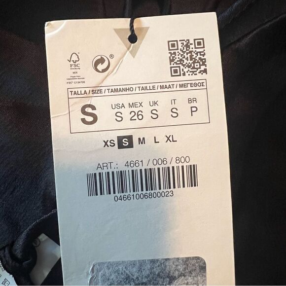 NWT! Zara black satin lace back tank top - Picture 8 of 11